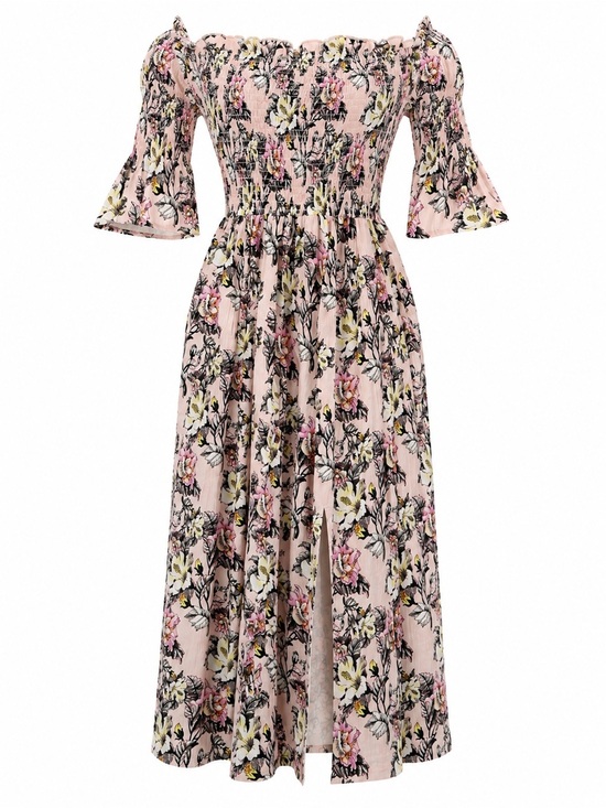 Streetwear Society Dresses & Skirts - 🟢 5 for $25 🟢 Streetwear Society Smocked Off-Shoulder Floral Maxi Fairycore